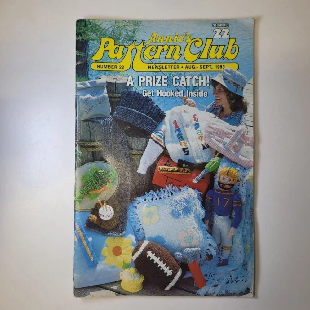Annies Pattern Club No 22 Needle Craft Newsletter Booklet Hooked Pillow 1983‎